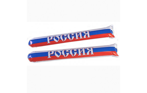Надувные палки-стучалки Россия FAN-05, компект 2 шт., бело-сине-красный 600_380
