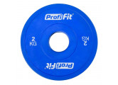 Диск обрезиненный цветной d51мм, 2кг Profi-Fit