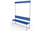 Скамейка для раздевалки с вешалкой, односторонняя, мягкая, 250см Glav 10.5000-2500