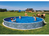 Морозоустойчивый бассейн Azuro Stone круглый 3,6х1,2 м Premium