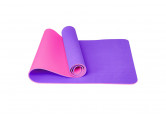 Коврик для йоги ТПЕ 183х61х0,6см Sportex E42688-5 фиолетово\розовый