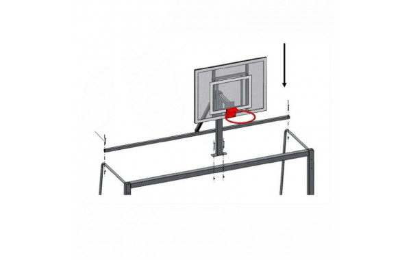 Стойка баскетбольная для мини-футбольных ворот (центр) Dinamika ZSO-003906 600_380