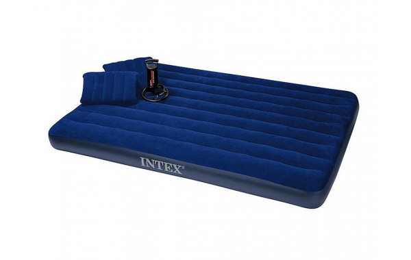 Надувной матрас Intex Classic Downy Bed, 152х203х22см с подушками и насосом 68765 600_380