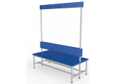 Скамейка для раздевалки с вешалкой, двухсторонняя, мягкая, 200см Glav 10.6000-2000