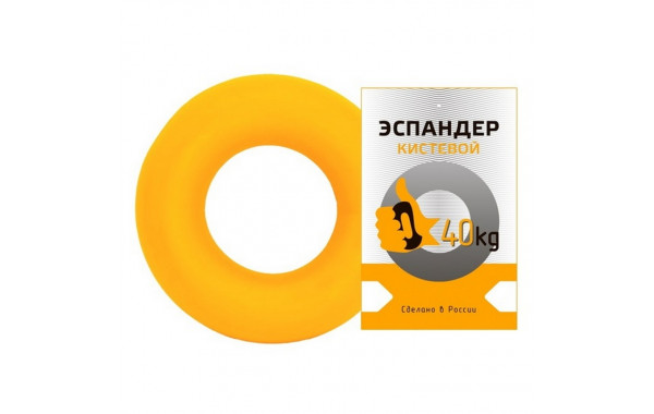 Эспандер Sportex кистевой Fortius, кольцо 40 кг (желтый) 600_380