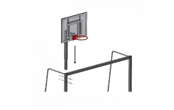 Стойка баскетбольная для мини-футбольных ворот (угловая) Dinamika ZSO-003905 600_380