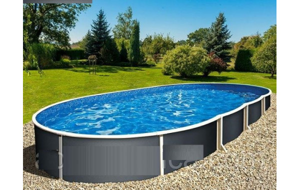 Морозоустойчивый бассейн Azuro Graphite овальный 5.5x3.7x1.2 м Premium 600_380