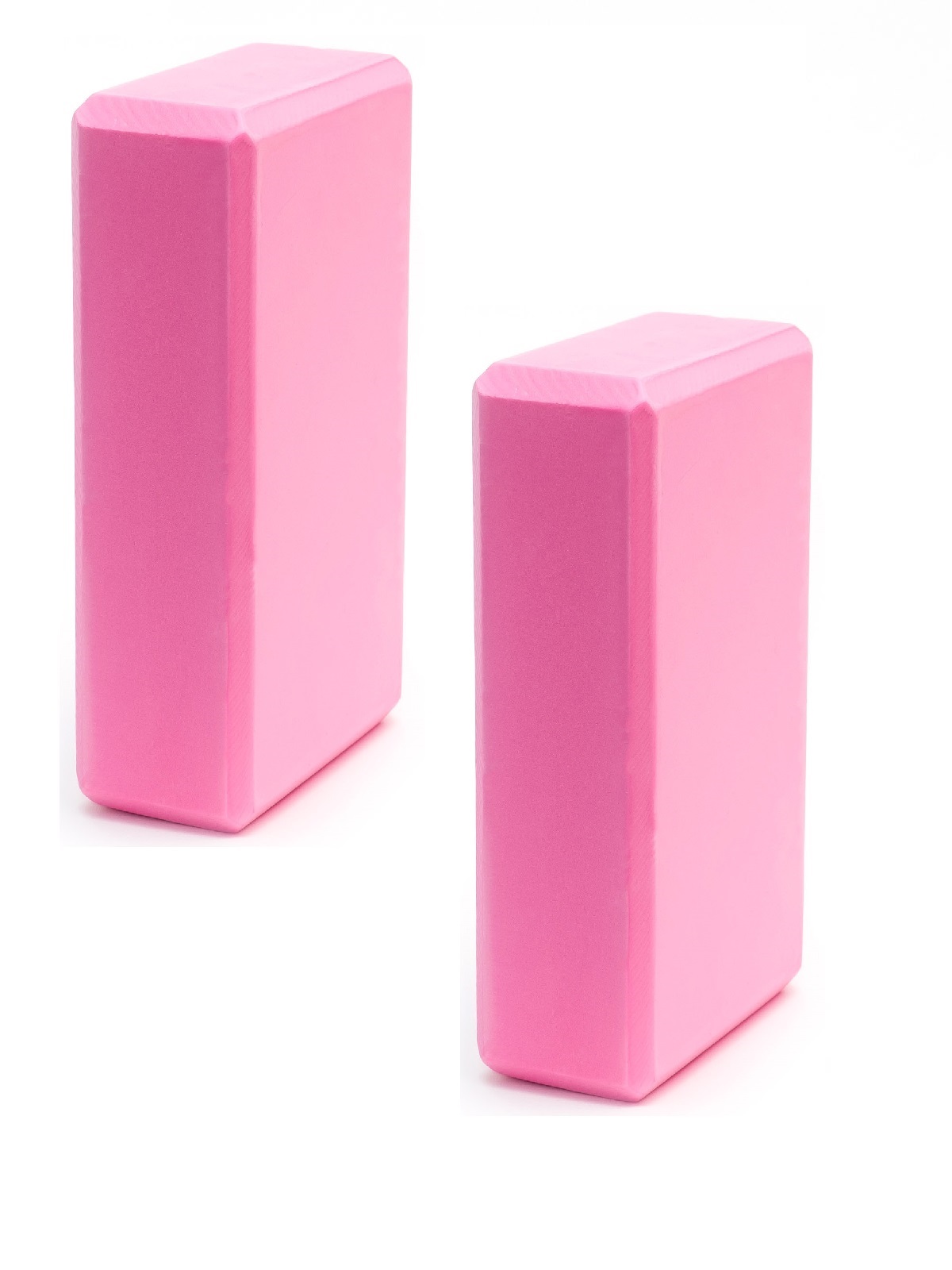 Набор йога блоков полумягких 2 штуки 22,3х15х7,6см Sportex из вспененного ЭВА (E40573) BE300-3 розовый 1200_1600