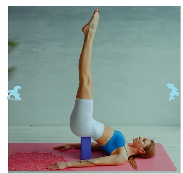 Блок для йоги Intex EVA Yoga Block YGBK-BL137 18,5x6,8x4 см, синий 595_563