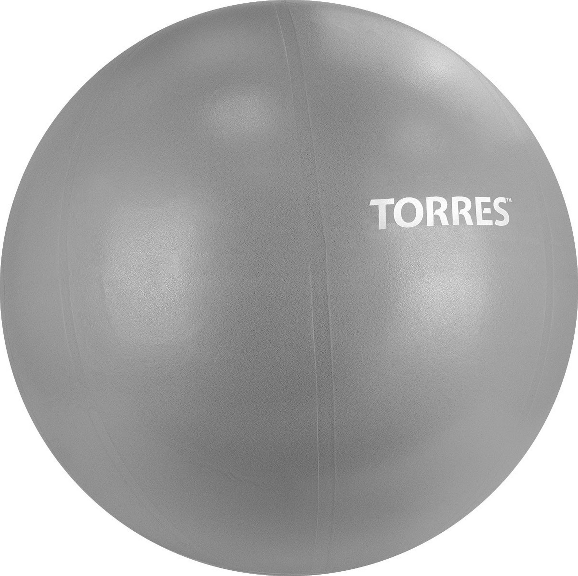 Мяч гимнастический d65 см Torres с насосом AL122165GR серый 2000_1993