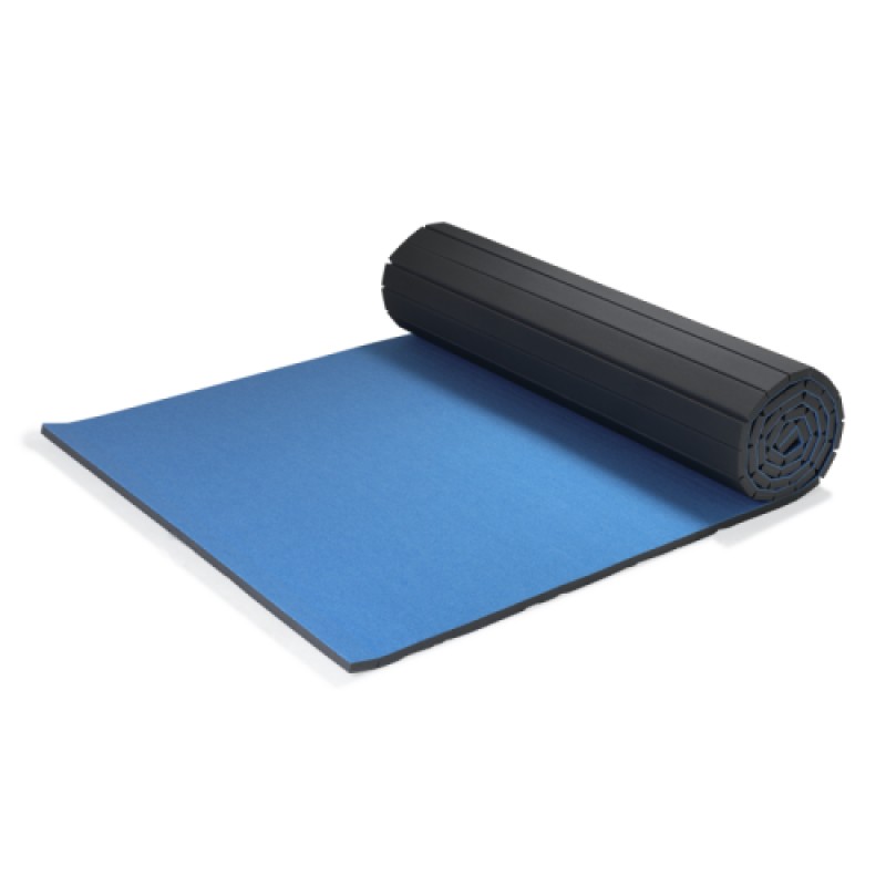Мат сворачиваемый SPIETH Gymnastics Flexiroll 14х2 м, 40 мм толщиной, цвет-синий 3900307 800_800