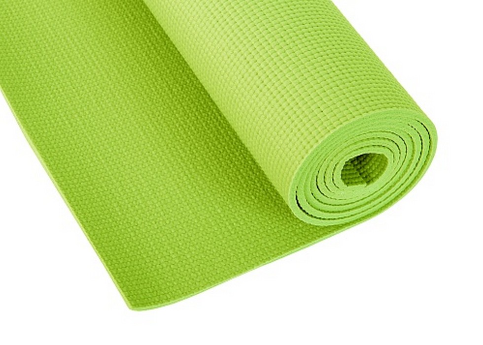 Коврик для фитнеса и йоги Larsen PVC лайм р173х61х0,4см 980_700
