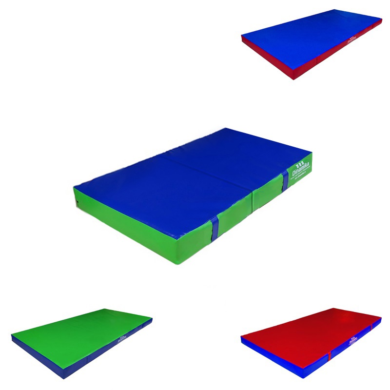 Мат гимнастический 100х50х10см винилискожа складной в 2 сложения (холлослеп/холлофайбер) Dinamika ZSO-001335 800_800