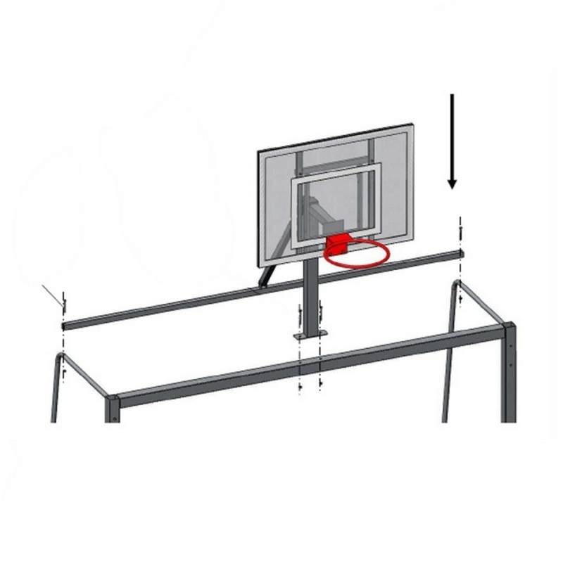Стойка баскетбольная для мини-футбольных ворот (центр) Dinamika ZSO-003906 800_802