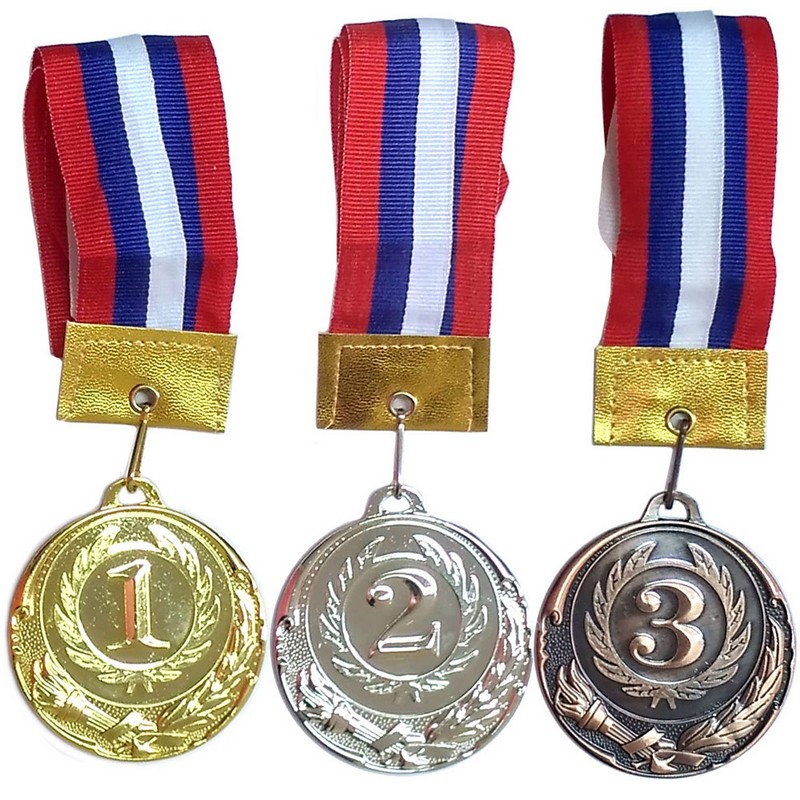 Медаль Sportex 3 место (d6 см, лента триколор в комплекте) F11743 800_800