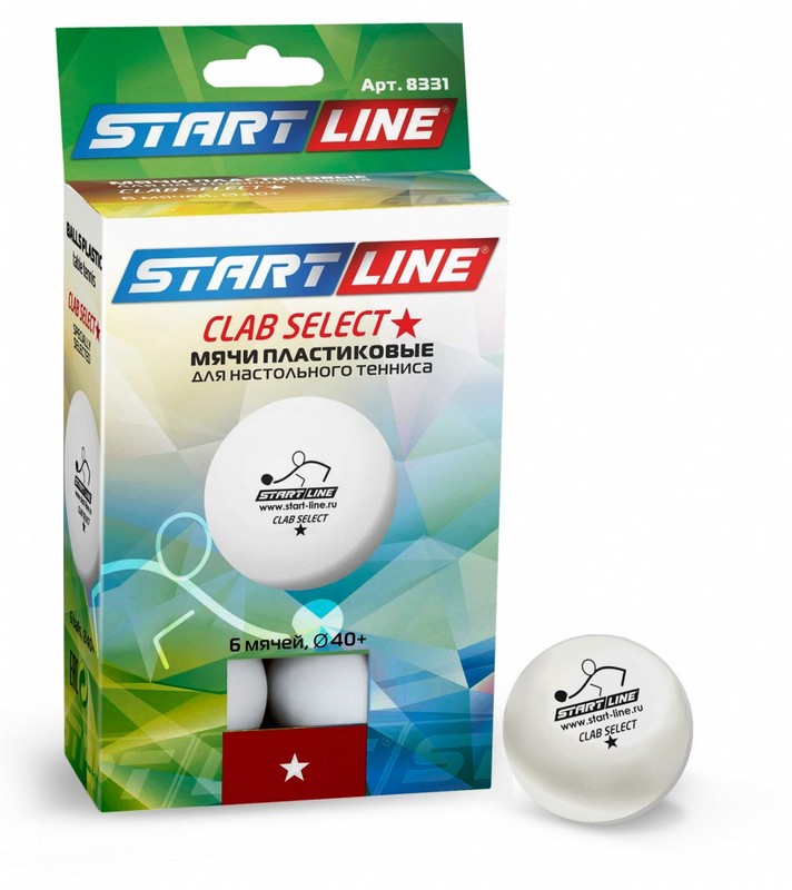 Мячи для настольного тенниса Start Line Club Select 1* 6шт 712_800
