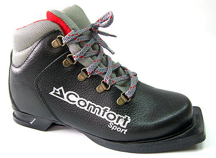 Лыжные ботинки NN75 Sport Comfort (кожа-мех) черный 822_600