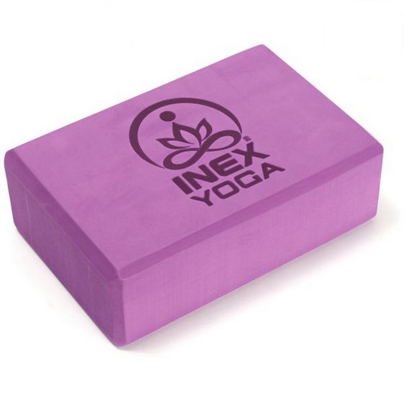 Блок для йоги Inex EVA 3" Yoga Block YGBK3-PL 23x15x7 см, сливовый 800_800