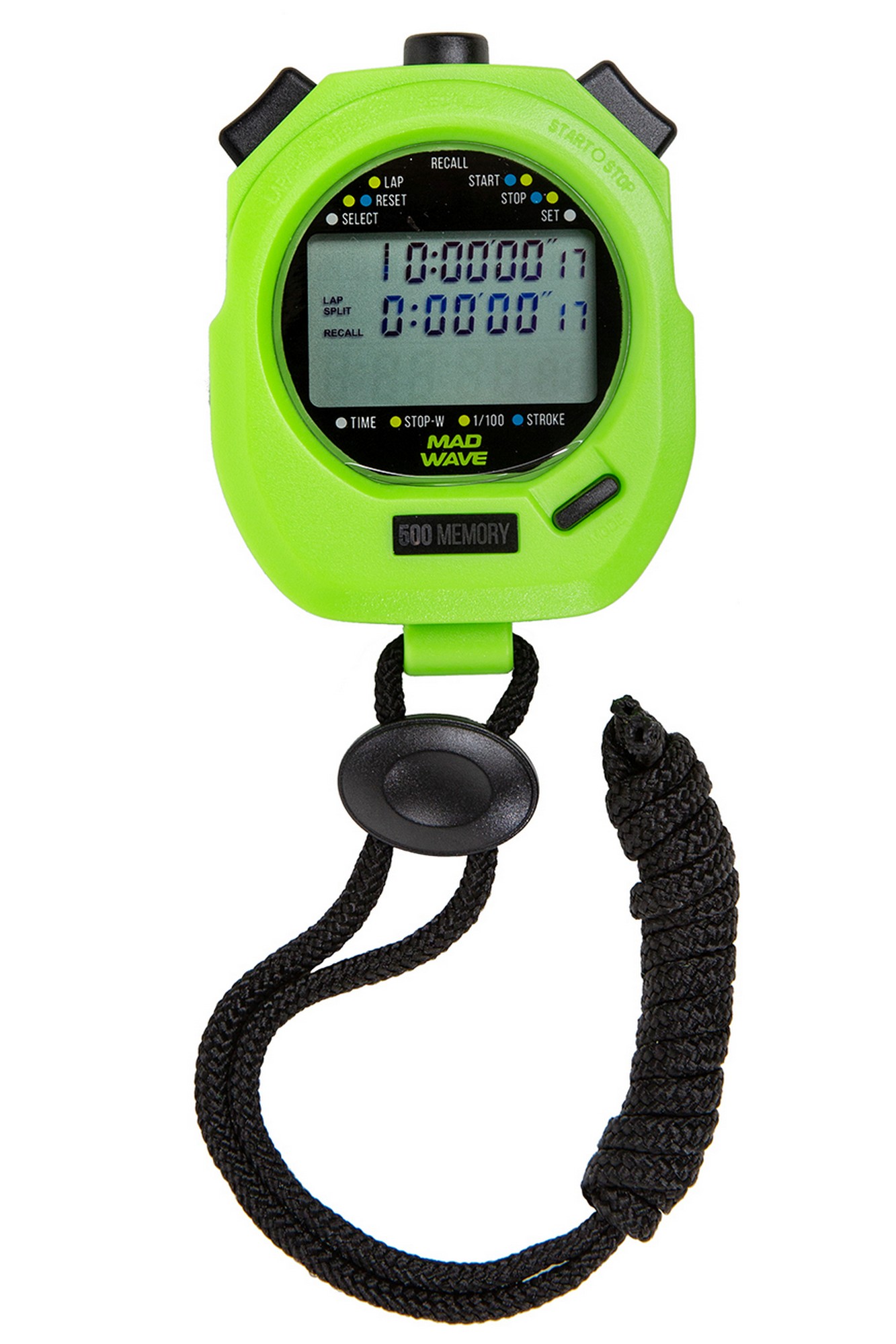 Секундомер Mad Wave Stopwatch SW-500 memory M1402 09 5 00W зеленый 1333_2000