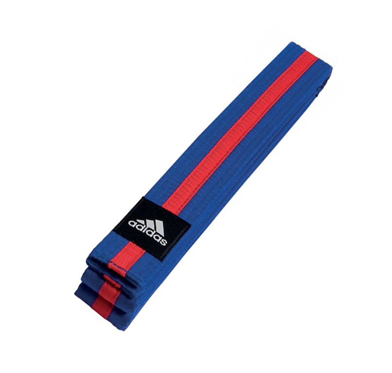 Пояс для единоборств Adidas Striped Belt adiTB02 сине-красный 805_765