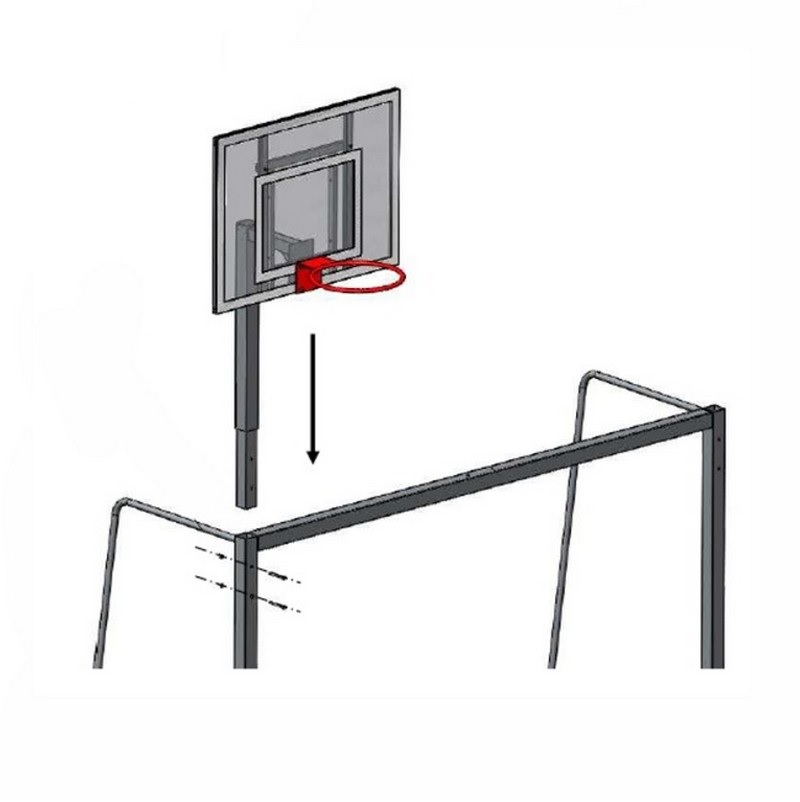 Стойка баскетбольная для мини-футбольных ворот (угловая) Dinamika ZSO-003905 800_802
