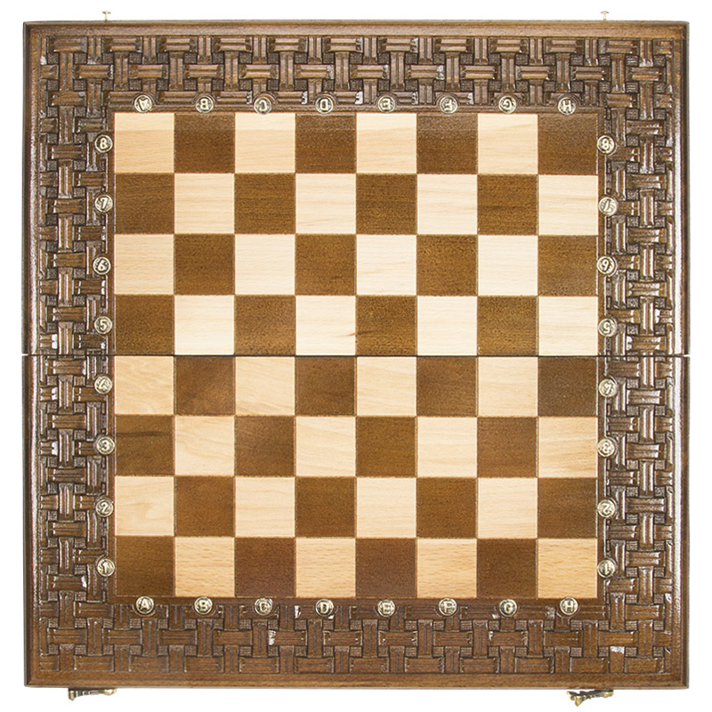 Шахматы + нарды Haleyan резные, Армянский Орнамент 50 kh137-5 800_800