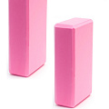 Набор йога блоков полумягких 2 штуки 22,3х15х7,6см Sportex из вспененного ЭВА (E40573) BE300-3 розовый 120_120