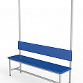 Скамейка для раздевалки с вешалкой, односторонняя, мягкая, 250см Glav 10.5000-2500 120_120