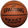Мяч баскетбольный Spalding TF-250 React 76968z, р.6, FIBA Approved, композит. кожа (ПУ), коричн-черн. 120_120
